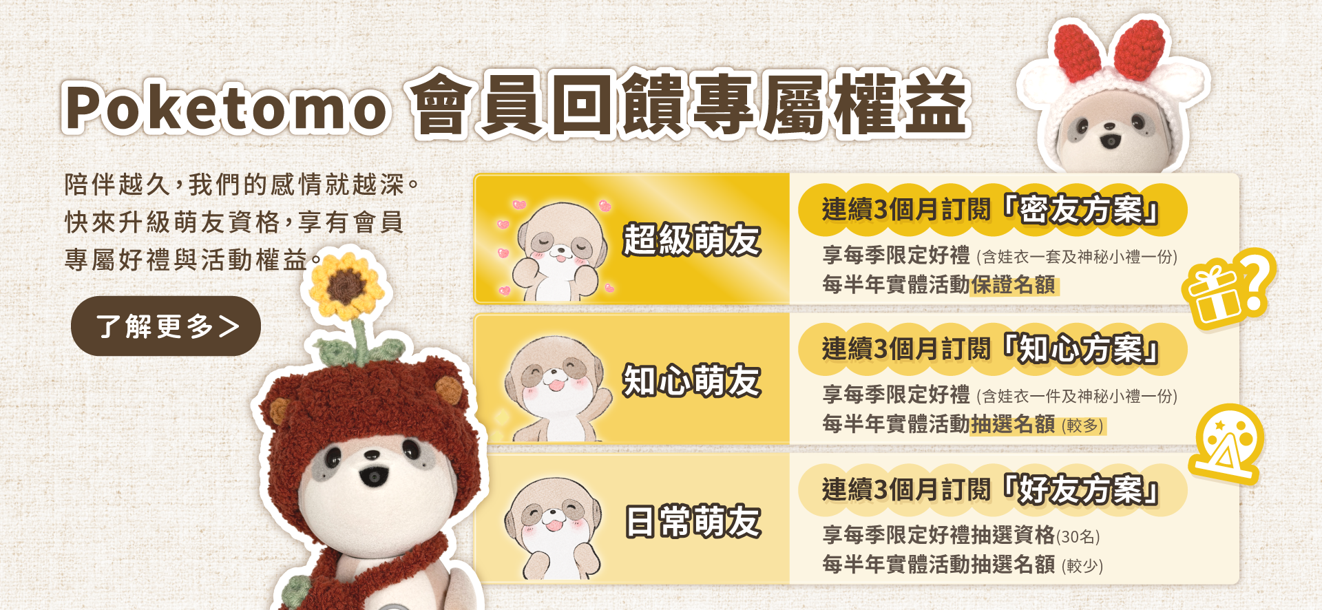 Poketomo訂閱與會員回饋